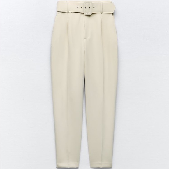 Zara pants with fabric covered belt - Picture 4 of 6